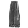 Pantalones casuales de pana lavada estilo retro americano para hombre, nuevo estilo de otoño, pantalones holgados de pierna recta ancha
