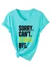 Desculpe, não consigo tênis tchau Amazon desejo site independente da moda versátil feminina camiseta gola V manga curta