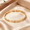 Pulsera de Aleación de Cobre con Diseño Geométrico Cuadrado Empalmado Hueco Simple Xuping, Joyería de Moda Europea y Americana Transfronteriza Personalizada para Mujeres