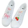 Nova Fivela Usável DIY Tênis Casuais Removível Laço de Cereja Cadarço Flor Moda Versátil Fivela Fofa