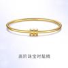 Pulseira de Ouro de Areia do Vietnã Imitação Feminina Push-pull Espessada Pulseira do Velho Abençoado Gipsofila Dragão Fênix Pulseira de Latão Ouro de Areia