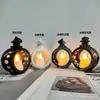 Luz Noturna LED Pequena Redonda Pintada de Presente de Natal, Lâmpada Eletrônica Portátil de Lembrança, Luz Decorativa para Melhoria do Ambiente