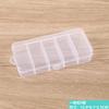 Caja de Plástico PP Rectangular Transparente Caja de Embalaje para Bisutería Caja de Almacenamiento Pequeña Blanca para Piezas de Repuesto de Equipo de Pesca con Tapa
