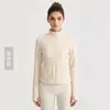 Traje de Yoga Weiman Otoño Invierno Au Li Rong Chaqueta Ajustada Generación de Calor Doble Cara Ropa Exterior Cálida con Bolsillos Top de Fitness para Mujer