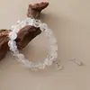 Pulseira de Cabacinha de Cristal Branco Natural Leve Luxo Alto Padrão Versátil Design Único Pulseira para Namoradas Presente para Mulheres