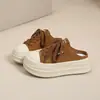Medias Pantuflas Cerradas de Suela Gruesa para Mujer, Nuevos Zapatos Deportivos Casuales Primavera y Otoño 2026, Pantuflas Versátiles que Aumentan la Altura para Personas Bajitas