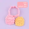 Serie de Conejos con Dibujo Lineal Molde para Galletas 3D Realista Prensa para Galletas Fondant DIY Esencial para Hornear