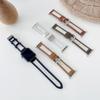 Correa de Lona y Cuero Calada para iwatch1-10 Generación SE Apple applewatch Correa de Reloj