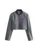 Comercio exterior transfronterizo al por mayor 2026 nuevo conjunto de moda europea y americana para mujer: top a rayas corto de cuello alto + pantalones de pierna ancha