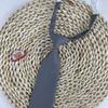 Corbata Gris y Negra para Hombre, Corbata de Algodón de Alta Gama Estilo Coreano Atada a Mano de Color Sólido Rayada para Mujer, Corbata Casual Estilo Británico Universitario sin Corbata