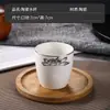 Xícara de chá cerâmica branca pura cor sólida conjunto de mesa de hotel casa de chá para o café da manhã taça de vinho restaurante xícara de hotel boca de xícara serviço de catering estilo chinês