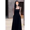 Vestido Largo Blanco Francés de Tirantes Verano 2025 Nuevo Cintura Línea A Vestido Largo Verano 2025 Moda