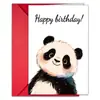 Set de Sobres para Tarjeta de Cumpleaños Feliz Nuevo Transfronterizo con Ilustración de Lindo Panda de Dibujos Animados Tarjeta de Cumpleaños Ritual