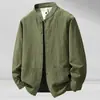 Chaqueta Fina de Algodón y Lino Nueva Colección Primavera-Verano Leishibert, Chaqueta Casual Cómoda y Transpirable para Hombre, Ropa de Abrigo de Moda para Hombre