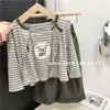 Conjunto para Meninas Primavera e Outono Novo Estilo Coreano Cardigã + Salopete Duas Peças Casual Top Exportação