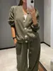Otoño e Invierno 2025 Nuevo Traje Deportivo Casual de Venta Caliente para Estación Independiente Amazon Transfronteriza Europea y Americana Tops Cárdigan Ropa de Mujer