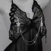Cadena para el cuerpo de cinco puntas con borlas sexy exagerada transfronteriza accesorios para mujer moda europea y americana multicapa cadena para el pecho de strass cadena para el pezón