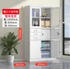 Gabinete de Vestuario de Cinco Puertas con Cerradura para Dormitorio, Vestuario de Personal, Archivador de Oficina de Cristal, Gabinete Metálico para Almacenamiento de Archivos