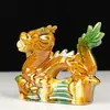 Adornos de Dragón de Cerámica Tang Sancai Hogar Dragón del Zodiaco Dragón Verde Esquina de Suplemento Solución Artesanías Sala de Estar Regalos Adornos de Joyería