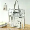 Bolsa Transparente Específica para Provas, Bolsa Tote Impermeável de Camada Dupla, Bolsa para Documentos, Bolsa de Armazenamento de Provas de Teste com Classificação por Matéria, Sem Metal