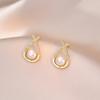Brincos Transfronteiriços para Mulheres, High-End, Luxo Acessível, Compactos Elegantes, Design de Nicho, Modernos, Brincos Simples e Versáteis para Mulheres, Joias