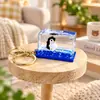 Llavero Creativo Portátil con Colgante Líquido del Mundo Marino, Juguete Delfín de Arena Movediza para Alivio del Estrés, Regalo de Cumpleaños