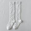 Calcetines Lolita para Primavera y Otoño, Estilo Lolita Japonés Calcetines Negros y Blancos JK para Pantorrilla de Mujer, Estilo Girly Jacquard de Verano