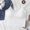 Popular Top Francês Lindo nas Costas Camisola Feminina Estilo Coreano Ins com Costas Vazadas Slim Curto Roupas Íntimas com Bojo