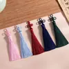 8cm Fleco de Borla de Tres Hojas Accesorios para Joyería DIY Colgante Estilo Antiguo Ropa Bolsita Tejida Borla Pequeña Venta al por Mayor