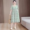 Vestido de seda de algodón para mujeres de mediana edad y mayores, moda de verano para madres jóvenes de mediana edad, nueva falda larga, temperamento, ropa exterior
