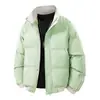 Abrigo de Algodón con Relleno para Hombre, Invierno Nuevo, Cuello Alto, Chaqueta Acolchada Gruesa y Cálida con Tres Rayas, Ropa de Abrigo Holgada de Talla Grande