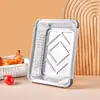Muestras Gratis Rectangular Aluminio Lámina de Aluminio Recipiente de Aluminio Resistente a Altas Temperaturas Al por Mayor Comercial Caja de Empaque para Llevar BBQ Aluminio Lámina de Aluminio