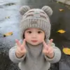 Chapéu de Bebê para Outono e Inverno, Moda Coreana, Chapéu Estilo Lei Feng com Proteção para Orelhas para Bebês, Quente e Grosso, à Prova de Vento, Gorro Pulôver Unissex para Crianças