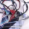 Corbata de Cremallera sin Nudo para Mujeres Cortas Cosplay de Halloween Corbata Perezosa Ropa Británica Corbata JK