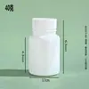 Frascos Pequenos de Remédio Brancos, Frascos Plásticos, Frascos Dispensadores de Cápsulas Sólidas de HDPE, Frascos de Embalagem para Produtos de Saúde, Atacado do Fabricante em Estoque