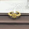 Anillo Elegante Vintage Retro Apilado con Circonita Microincrustada para Mujer, Anillo de Mariposa de Lujo Ligero de Nicho