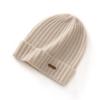 Gorro de cachemira 100% pura para hombre y mujer, otoño e invierno, nuevo, grueso, con tiras en las axilas, cálido y moderno, de punto.