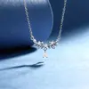 Collar Sencillo y Elegante para Mujer con Espiga de Trigo, Circonita y Colgante de Borla