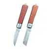 Ventas Directas de Fábrica Cuchillo de Injerto de Madera de Peral para Jardinería Cuchillo de Injerto de Yema Cuchillo Plegable de Acero Inoxidable Cuchillo de Fruta Cuchillo Multifuncional para Electricista