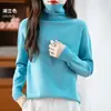 Suéter de gola alta feminino simples pulôver camada base malha solto casual moderno peça íntima camada base malha top