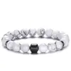Europa y Estados Unidos transfronterizo más vendido piedra natural piedra volcánica piedra ojo de tigre pulsera de cuentas masculina imán pulsera magnética comercio exterior al por mayor