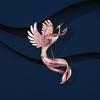 Broche de Fénix de Esmalte Estilo Chino Pin Retro de Lujo Ligero para Mujer Atmosférico de Gama Alta Accesorios para Traje de Corsage