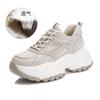 Zapatos de Papá de Cuero Genuino Primavera 2025 Nuevos para Mujer Planos de Terciopelo de Suela Gruesa Deportivos Casuales Versátiles Zapatos para Mujer de Suela Plana Trbottomy
