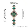 2025 Nuevo Pulsera Reloj Namana Trébol de Cuatro Hojas Flor Cristal Diamante Reloj Comercio Exterior Transmisión en Vivo Dropshipping
