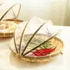 Cesta de bambú a prueba de insectos con tapa de malla, colador para uso doméstico, secado de alimentos, cesta de almacenamiento a prueba de moscas, cesta de bambú con malla para bollos al vapor
