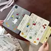 Funda linda de gato con dibujo de línea adecuada para tableta Apple iPad, con ranura para lápiz, mini cubierta protectora, pegatina lateral Pro desmontable