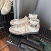 Zapatos Forrest Gump Adorno de Encaje Capa Superior Cuero Estilo Deportivo Piel Genuina Estándar de Blogger Zapatos Casuales Retro Mujer Entrenamiento Alemán