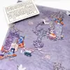 Tecido de Algodão Brocado de Garça da Corte Roxa, Novo Tecido Estampado Digital Estilo Chinês para Vestidos Qipao, Tops e Hanfu