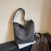 Nova Bolsa de Lona Grande Capacidade 2026 para Estudantes Universitárias, para Ir ao Trabalho, Bolsa Tote Casual com um Toque Relaxado