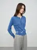 Cárdigan de Lana Tejida Cielo Soleado de Otoño para Mujer, Nuevo Estilo Otoño/Invierno, Color Sólido, Suéter Versátil de Capa Base